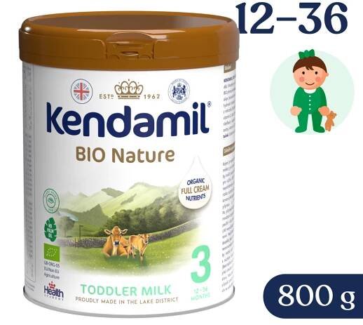 Kendamil 3 BIO Nature DHA+ 800 g batolecí mléko
