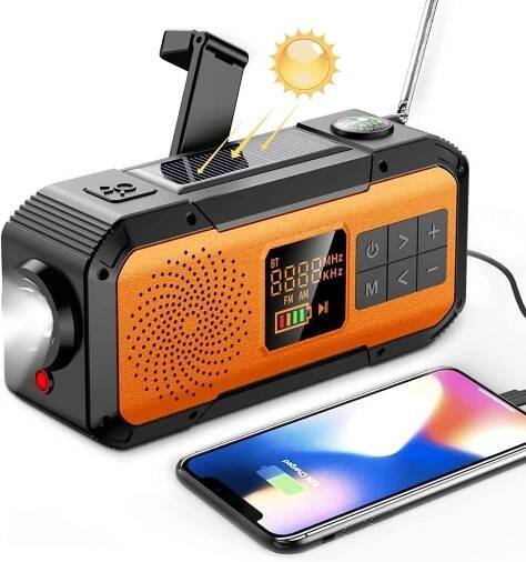 Klikové rádio,outdoor,solární,dynamo rádio s baterií 3000 mAh, AM /FM - Přehrávače a multimédia