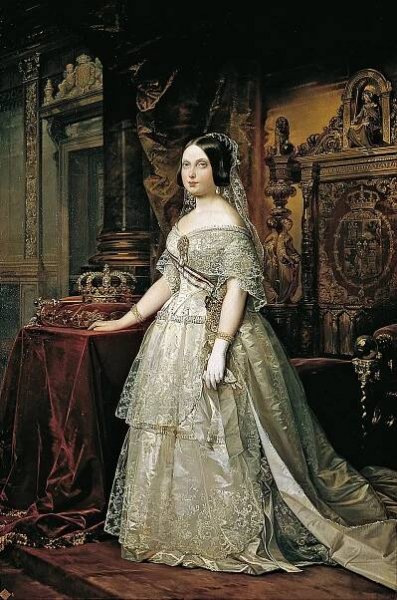 Retrato de Isabel II, Federico de Madrazo y Kuntz (1844)