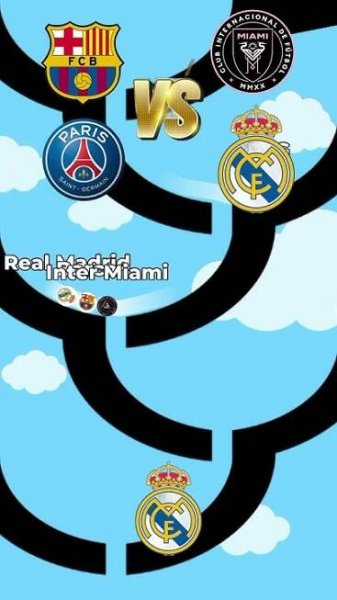 Close one Between Barca and Miami! #marblerace #footballleague #halamadrid #psg #barca #intermiami