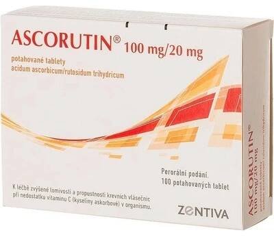ASCORUTIN POR 100MG/20MG TBL FLM 100(4X25)