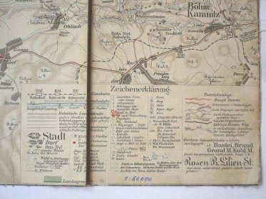 1910 mapa Tetschen Böhmisch Kamnitz Nixdorf Eulau Peterswald Dittersba