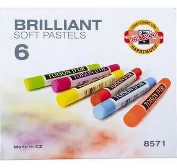 Pastelky pastelové Koh-I-Noor Brilliant suché 6 ks