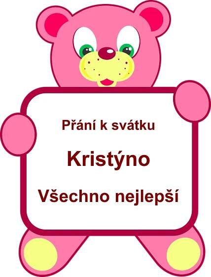 Přání k svátku Kristýna, přáníčko k jmeninám podle jmen, gratulace, texty, obrázky