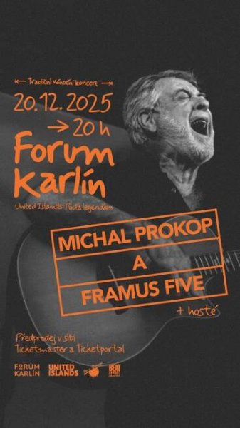 Vánoční koncert Michala Prokopa & Framus Five s hosty | Forum Karlín 