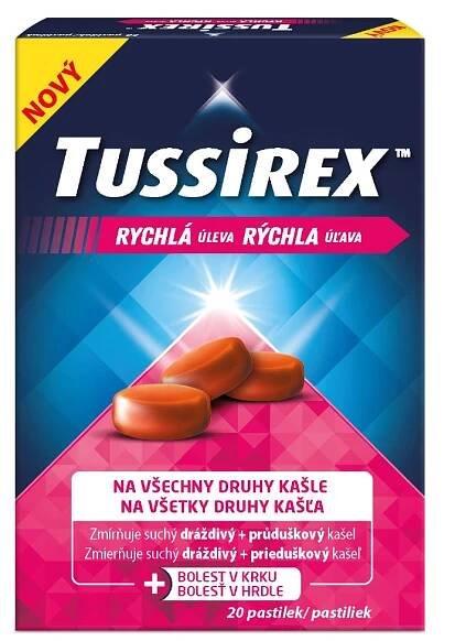 Tussirex Pastilky proti kašli 20 pastilek