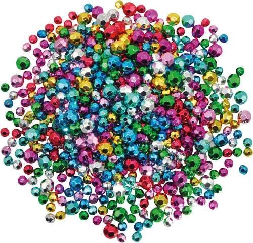 Aurednik CS | Nápady pro děti. Od srdce a s rozumem. - Korálky navlékací perly/diamanty metalické 8-12 mm 250g