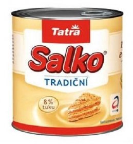 Zahuštěné slazené mléko plnotučné Salko tradiční Tatra 8% tuku 1x397g