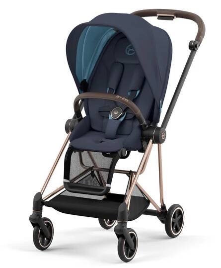 CYBEX Kočárek Mios 3.0 Rosegold, seat pack, lux carry cot Nautical Blue