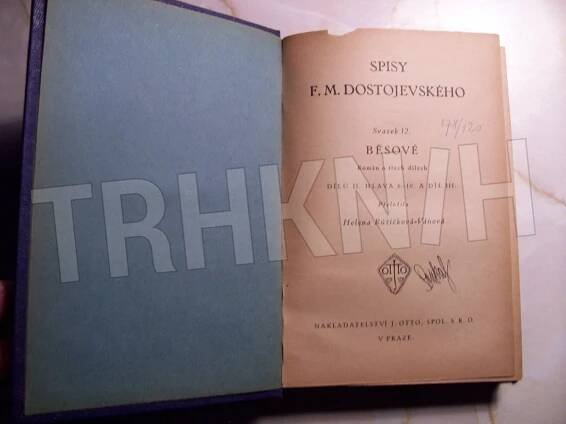Kniha Spisy Fedora Michajloviče Dostojevského - 11. - Běsové 1 - Román o 3 dílech - Trh knih - online antikvariát