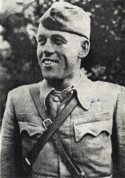 Velitel 1. čs. praporu a 1. čs. brigády mjr. Josef Růžička (Otkopi 17. 12. 1919 – Orahovice 6. 2. 1945)