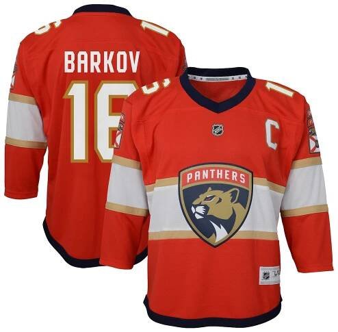 Youth Florida Panthers Aleksander Barkov Red Home Captain Replica Player Jersey