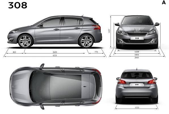 Peugeot 308: Podrobné specifikace vozidel & Interaktivní nástroj pro srovnání