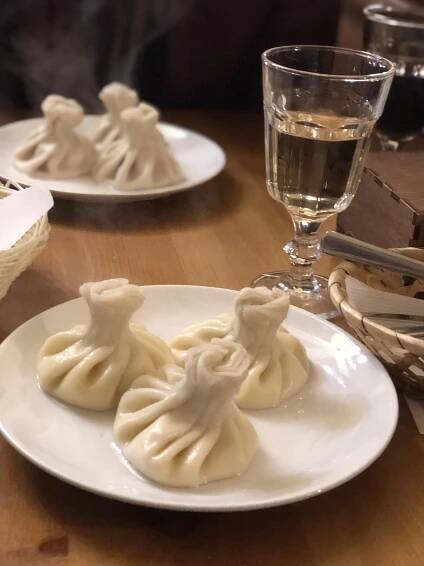 Georgian dumplings in Lviv