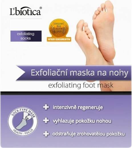 L'biotica Exfoliační maska na nohy 1 pár