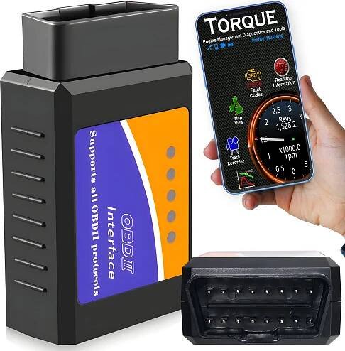 Diagnostické zařízení OBD2 ELM327 Bluetooth 5.0/4.0/3.0 iOS Android PC Car Scanner Tool Interface App Torque Reading and Recording Live Data Retoo