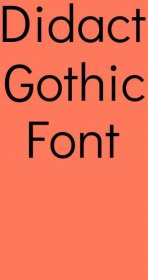 Didact Gothic Font Free Download