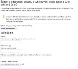 Google spustil formulář na zapomnění. K ověření totožnosti bude chtít občanku - Lupa.cz