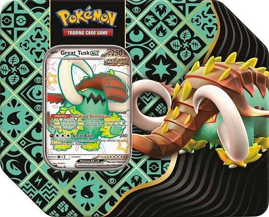 Karetní hra Pokémon TCG: Scarlet & Violet Paldean Fates Premium Tin - Great Tusk ex