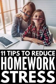 How to Make Homework Less Stressful | Looking for tips to make learning at home fun for your children? Whether you have kids in elementary, middle, or high school, these homework hacks will help maintain motivation and avoid power struggles with your kids. From creating a dedicated homework station and a planner for greater organization, to establishing a good homework routine, to teaching time management tips, these ideas really work! #homeworktips #homework #parentingtips #backtoschool