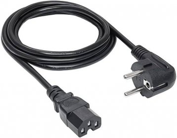 Akyga napájecí kabel [1x zástrčka s ochranným kontaktem - 1x zásuvka C15 ] 1.8 m černá