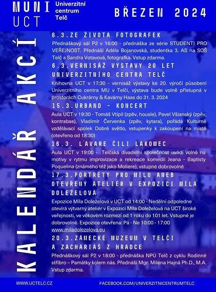 Kulturní akce | Univerzitní centrum Telč