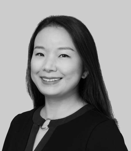 Black and white headshot of Cheryl Bai