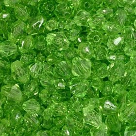 Broušené akrylové korálky 4-8mm světle zelené