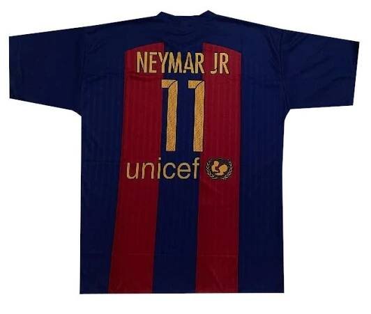 Fotbalový dres Neymar Barcelona silné pruhy výprodej - FOTBAL-DRESY