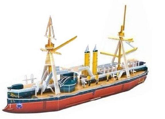 3D puzzle skládačka Obrněná loď - fregata z 19. století Dingyuan
