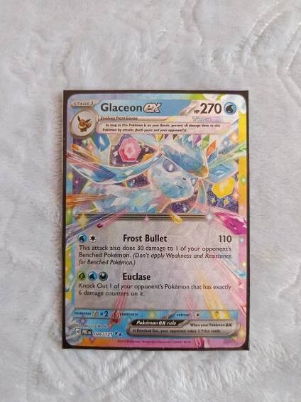Vzácna Pokémon Prismatic Evolutions karta Glaceon EX 026/131 - Zábava