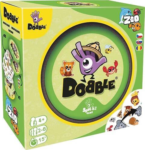 ASMODEE Hra postřehová Dobble ZOO new v plechové krabičce *SPOLEČENSKÉ HRY*