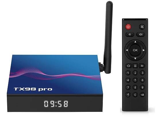 Obrázek produktu pro TX98 pro Android 12.0 Smart Player Allwinner H618 čip 4K plynulé přehrávání 2.4G+5G dvoupásmová WiFi Bluetooth 5.0 digitální displej 4GB+32GB EU 100-240V