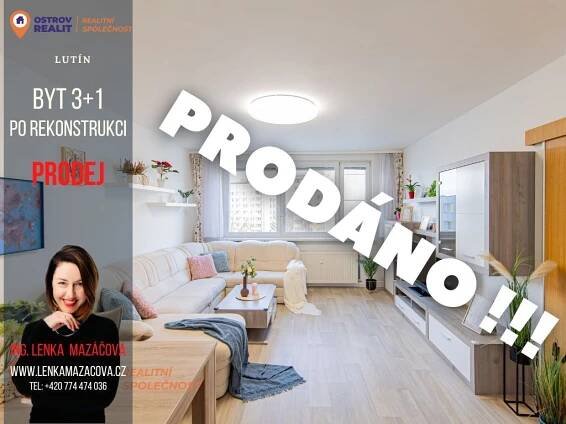 Prodej panelového bytu 3+1 Lutín - Lenka Feltl Mazáčová
