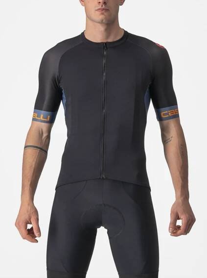 Cyklistické dresy – Castelli Entrata VI Light Black/Light Steel Blue