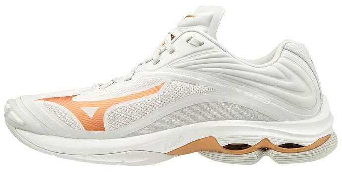 MIZUNO WAVE LIGHTNING Z6 VOLEJBALOVÉ BOTY DÁMSKÉ - Bílá, Zlatá č.1
