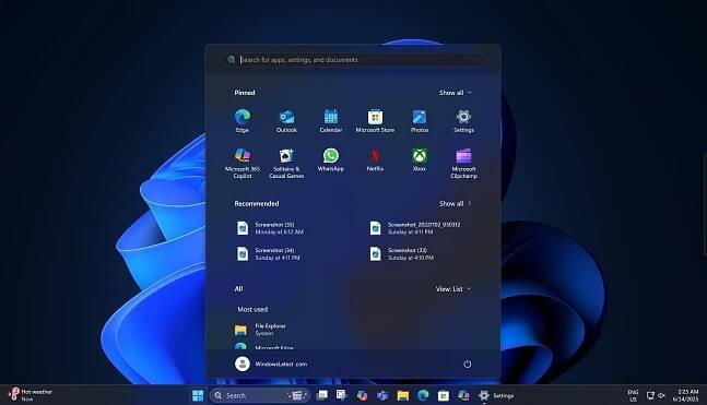 Windows 11 24H2’s new Start Menu auto-changes size based on screen resolution