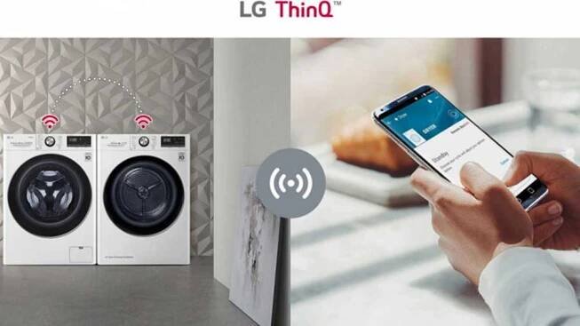 Chytrý telefon ovládající přes aplikaci LG ThinQ sušičku prádla LG RC81V9AV4N_04
