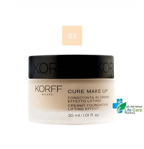 KORFF CURE MAKE UP CREAMY FOUNDATION 01 30ML - Life Care Pharmacy