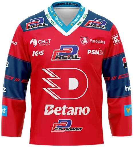 Červený fandres HC Dynamo Pardubice 2024/25