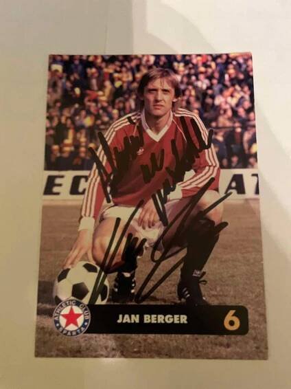 Autogram Jan Berger - AC Sparta Praha