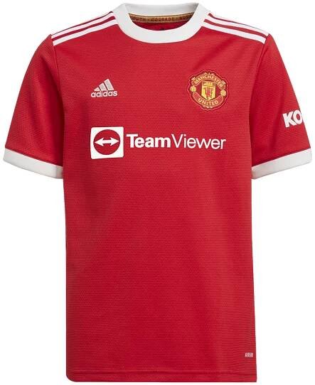 Adidas Manchester United FC domácí 2021/2022 červená/bílá UK Junior M Dětské
