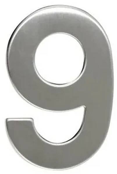 Domovní číslo "9", RN.95L, nerez