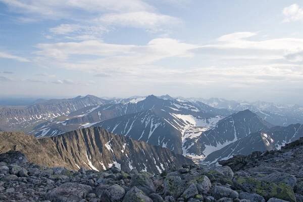 snow capped mountains