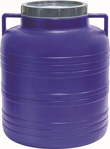 Barel 60 l širokohrdlý modrý plast TR-2114