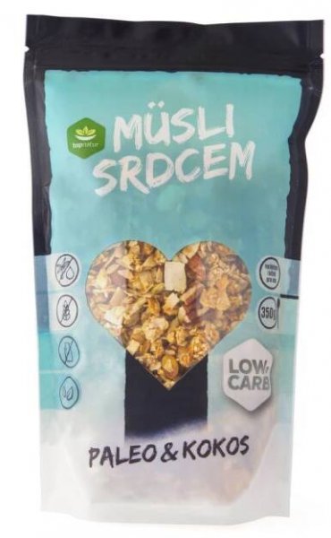 Müsli srdcem paleo & kokos LOW CARB 350 g TOPNATUR