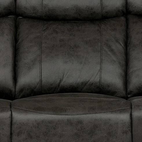 Autronic Polohovací sedací souprava ASD-311 BR3 3+1+1, hnědá látka v dekoru broušené kůže