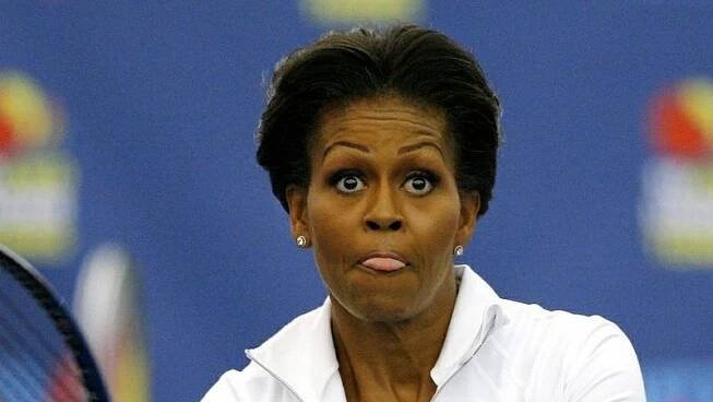 Mrkejte, jak si první dáma USA Michelle Obama střihla tenisový zápas se Serenou Williams