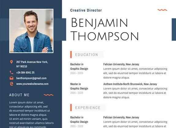 Benjamin Thompson - Multipurpose Elegant Resume Template