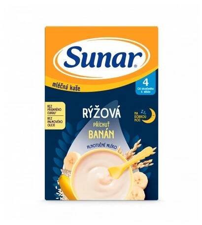Sunar banánová kaše mléčná na dobrou noc 210g